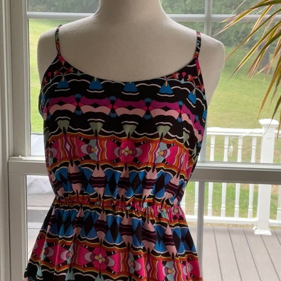 Nicole Miller 12 Geometric print black sundress NWT - Picture 2 of 8
